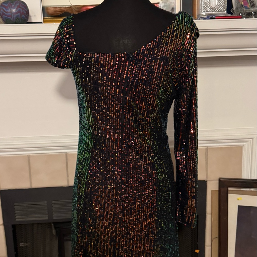 Deeavness Multi Colored Sequin Evening Dress - image 5